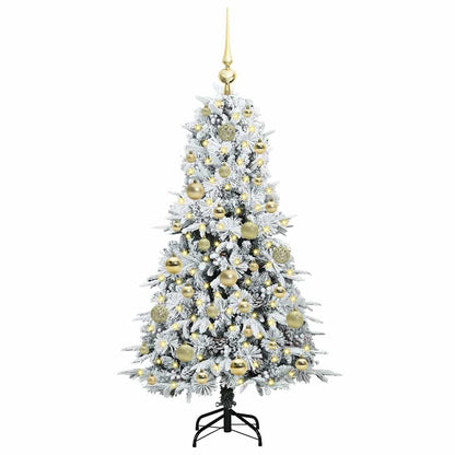 Kunstmatige Inklapbare Kerstboom Wit 120 cm PE en PVC