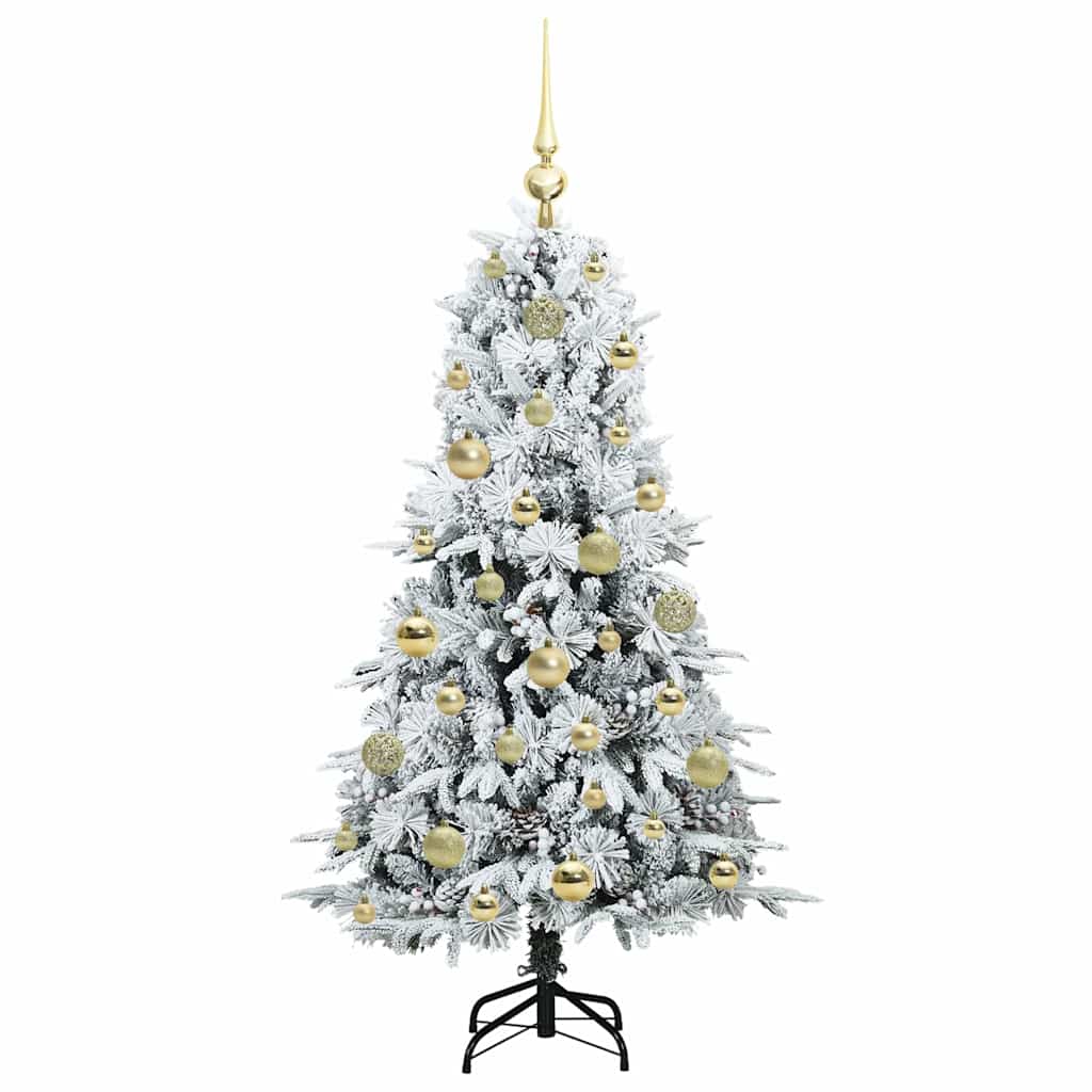 Kunstmatige Inklapbare Kerstboom Wit 120 cm PE en PVC