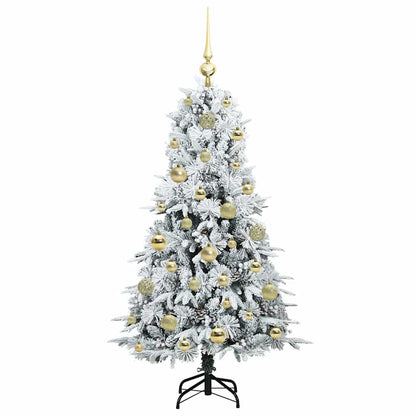 Kunstmatige Inklapbare Kerstboom Wit 120 cm PE en PVC