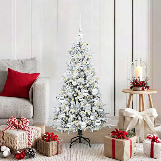 Kunstmatige Inklapbare Kerstboom Wit 120 cm PE en PVC