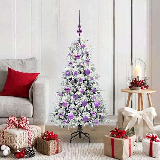 Kunstmatige Inklapbare Kerstboom Wit 120 cm PE en PVC