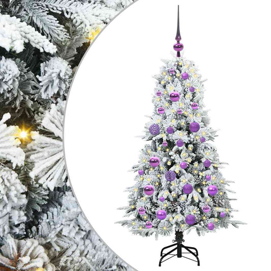 Kunstmatige Inklapbare Kerstboom Wit 120 cm PE en PVC