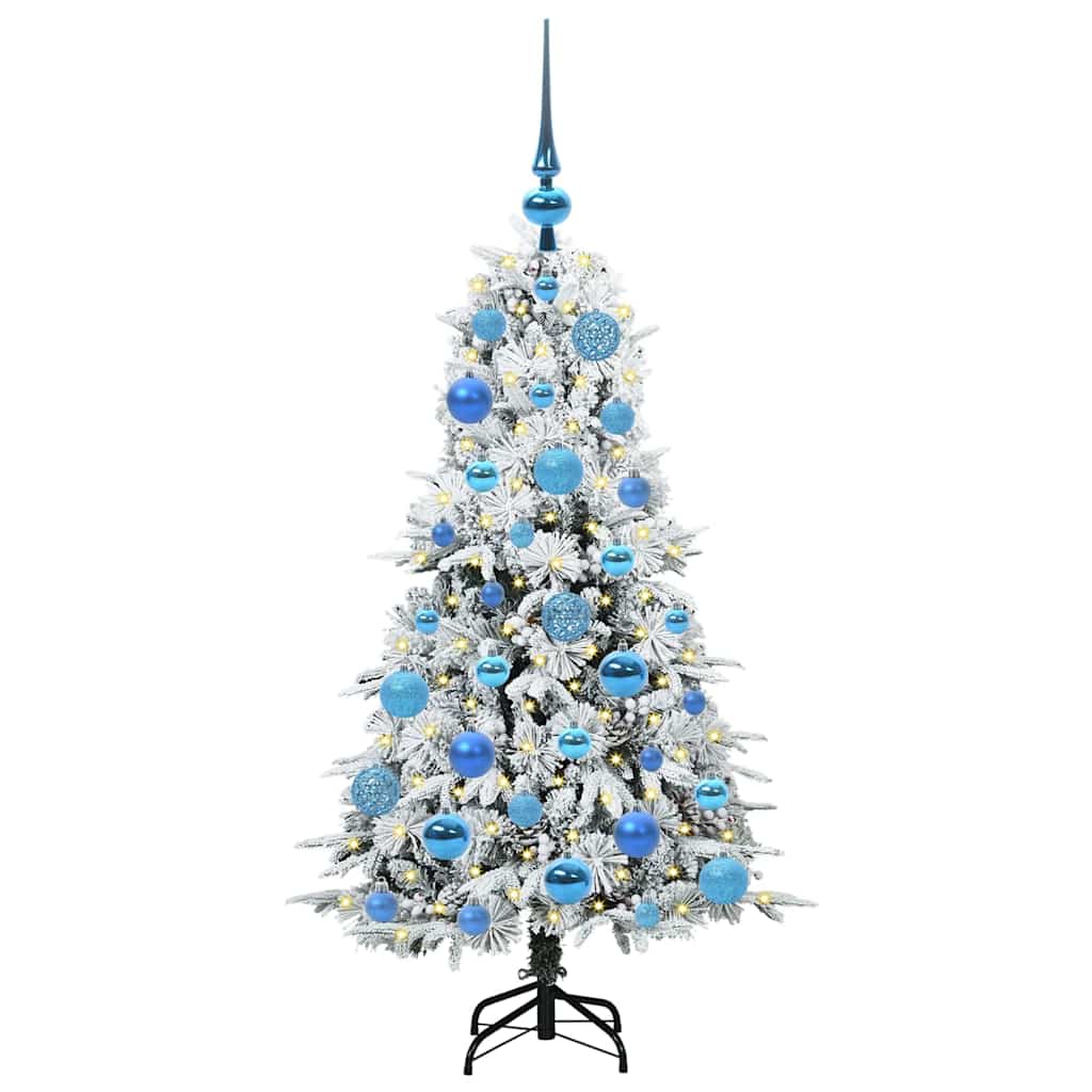 Kunstmatige Inklapbare Kerstboom Wit 120 cm PE en PVC
