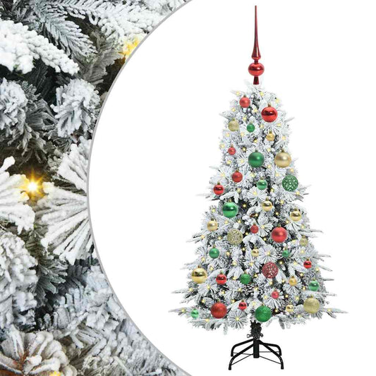 Kunstmatige Inklapbare Kerstboom Wit 120 cm PE en PVC