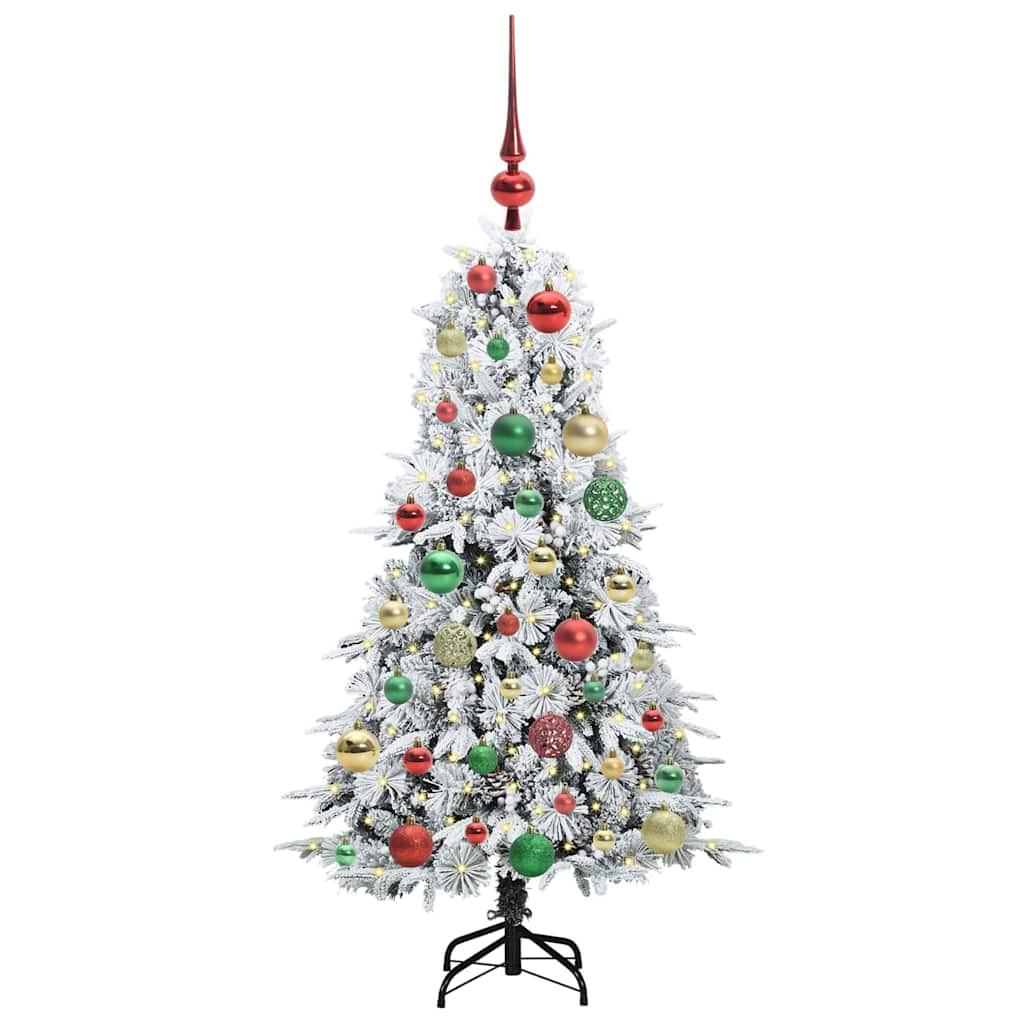 Kunstmatige Inklapbare Kerstboom Wit 120 cm PE en PVC