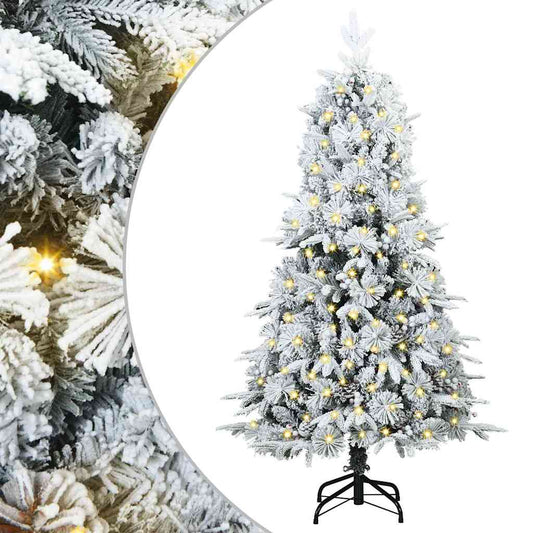 Kunstmatige Inklapbare Kerstboom Wit 150 cm PE en PVC