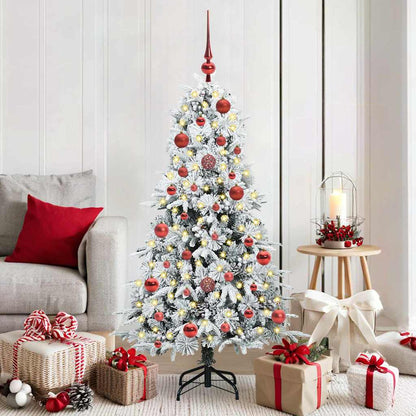 Kunstmatige Inklapbare Kerstboom Wit 150 cm PE en PVC
