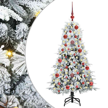 Kunstmatige Inklapbare Kerstboom Wit 150 cm PE en PVC
