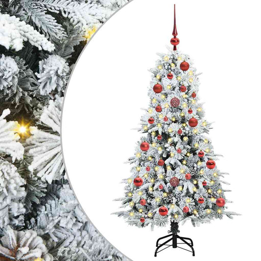 Kunstmatige Inklapbare Kerstboom Wit 150 cm PE en PVC