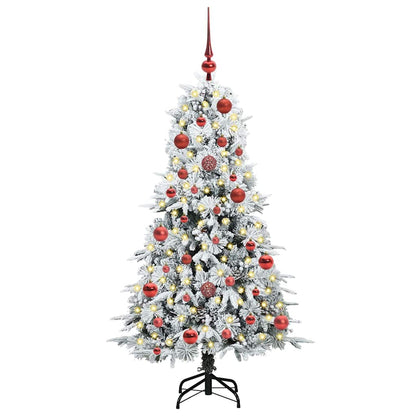 Kunstmatige Inklapbare Kerstboom Wit 150 cm PE en PVC