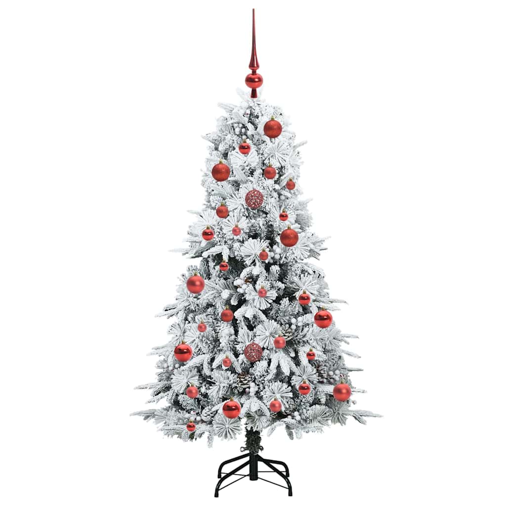 Kunstmatige Inklapbare Kerstboom Wit 150 cm PE en PVC