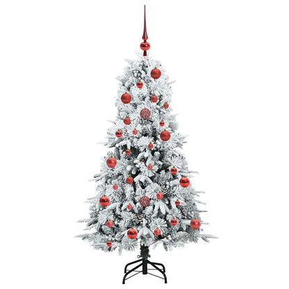 Kunstmatige Inklapbare Kerstboom Wit 150 cm PE en PVC