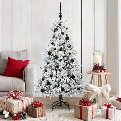 Kunstmatige Inklapbare Kerstboom Wit 150 cm PE en PVC