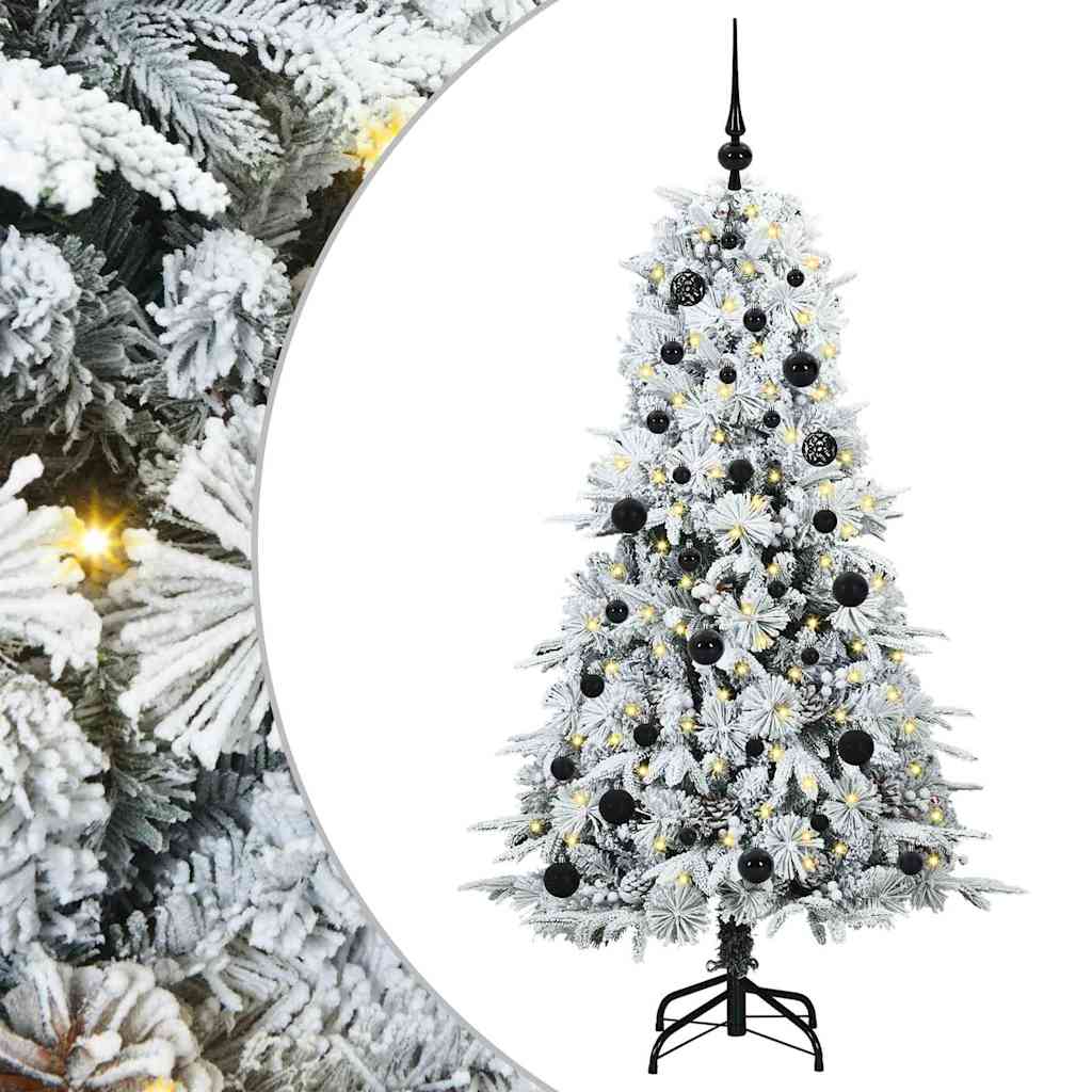 Kunstmatige Inklapbare Kerstboom Wit 150 cm PE en PVC