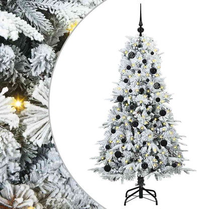 Kunstmatige Inklapbare Kerstboom Wit 150 cm PE en PVC