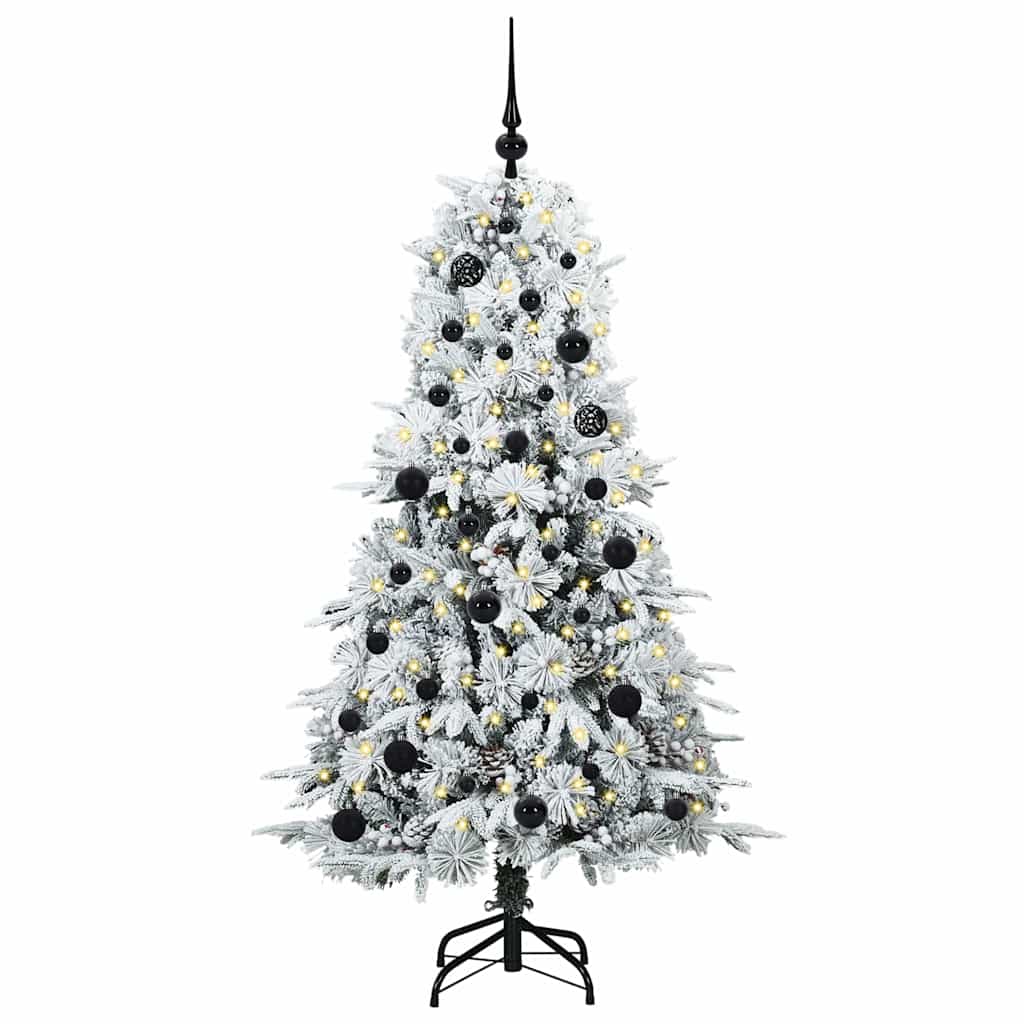 Kunstmatige Inklapbare Kerstboom Wit 150 cm PE en PVC