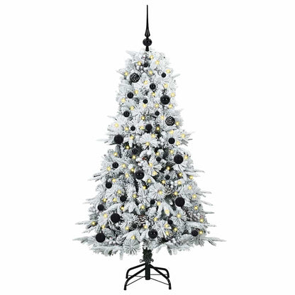 Kunstmatige Inklapbare Kerstboom Wit 150 cm PE en PVC