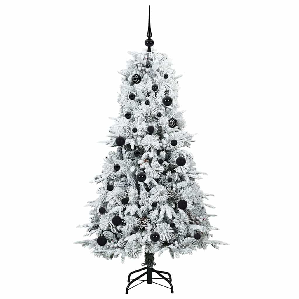 Kunstmatige Inklapbare Kerstboom Wit 150 cm PE en PVC