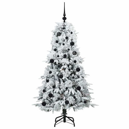 Kunstmatige Inklapbare Kerstboom Wit 150 cm PE en PVC