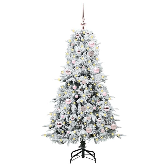 Kunstmatige Inklapbare Kerstboom Wit 150 cm PE en PVC
