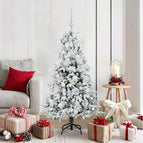 150 cm / Groen en wit / met LED's &witte ballen
