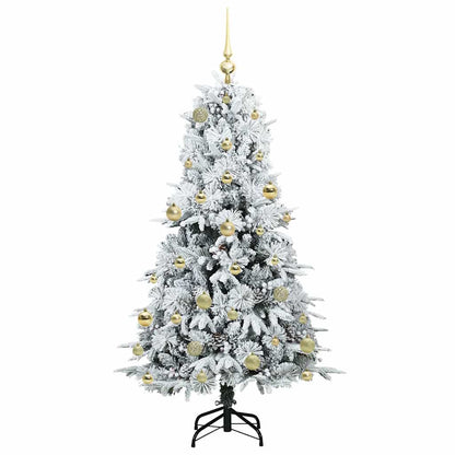 Kunstmatige Inklapbare Kerstboom Wit 150 cm PE en PVC