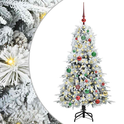 Kunstmatige Inklapbare Kerstboom Wit 150 cm PE en PVC