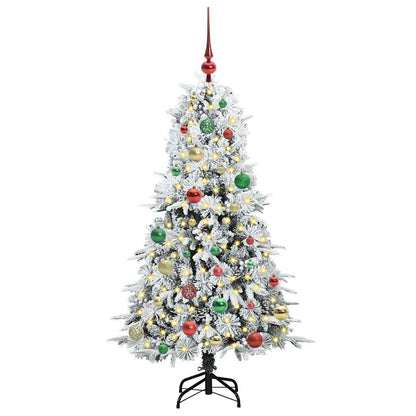 Kunstmatige Inklapbare Kerstboom Wit 150 cm PE en PVC
