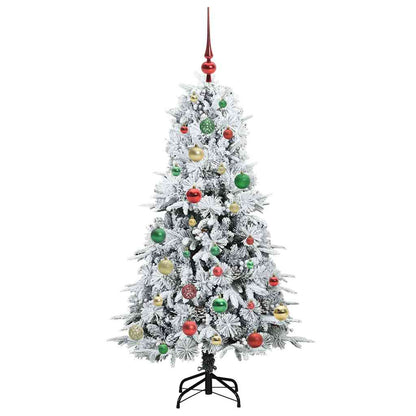 Kunstmatige Inklapbare Kerstboom Wit 150 cm PE en PVC