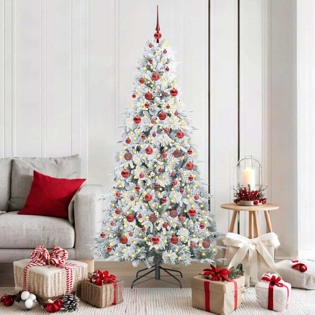 Kunstmatige Inklapbare Kerstboom Wit 180 cm PE en PVC