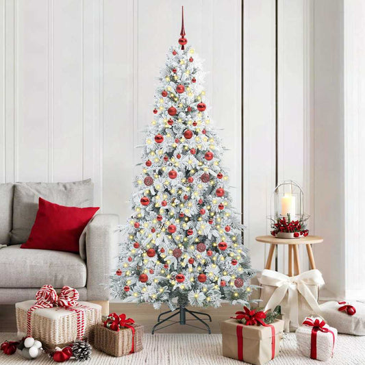 Kunstmatige Inklapbare Kerstboom Wit 180 cm PE en PVC