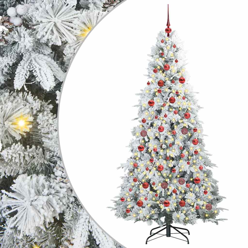 Kunstmatige Inklapbare Kerstboom Wit 180 cm PE en PVC