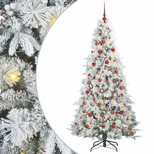 Kunstmatige Inklapbare Kerstboom Wit 180 cm PE en PVC