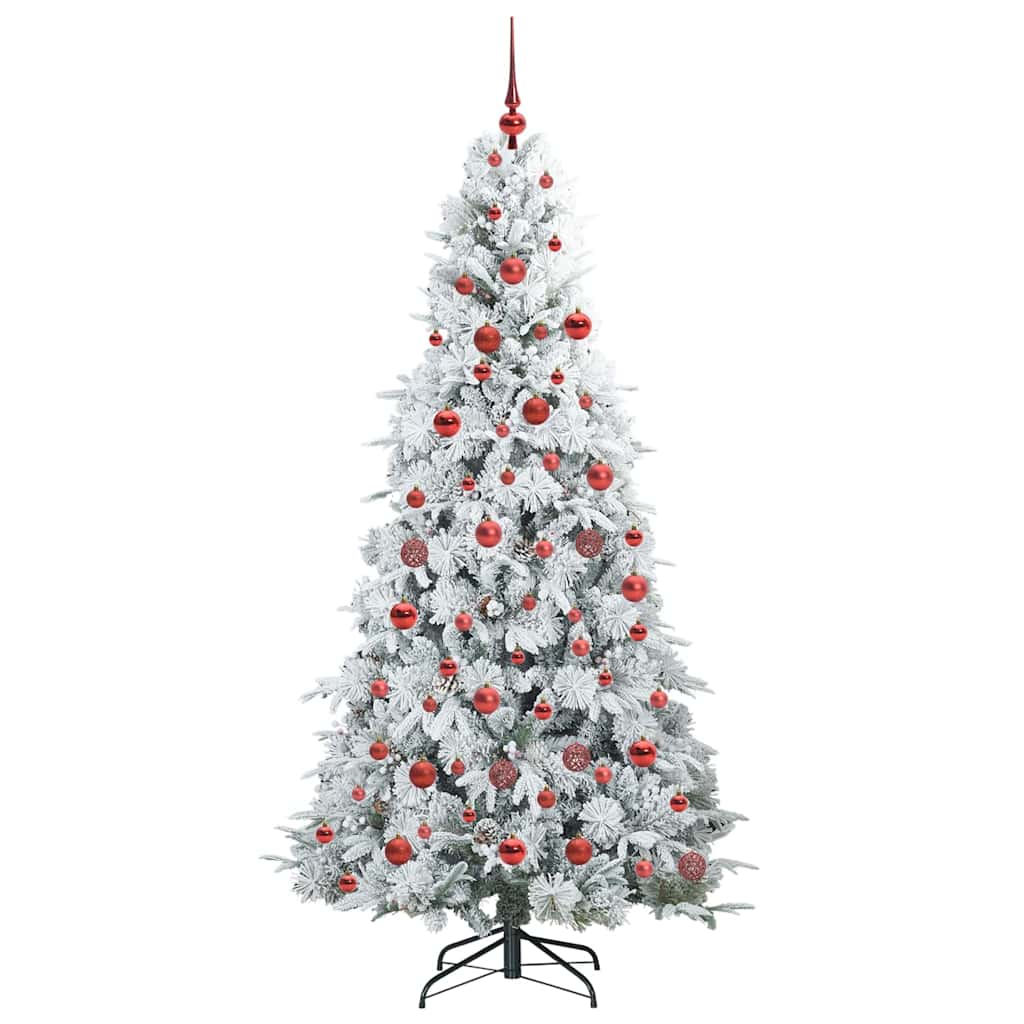 Kunstmatige Inklapbare Kerstboom Wit 180 cm PE en PVC