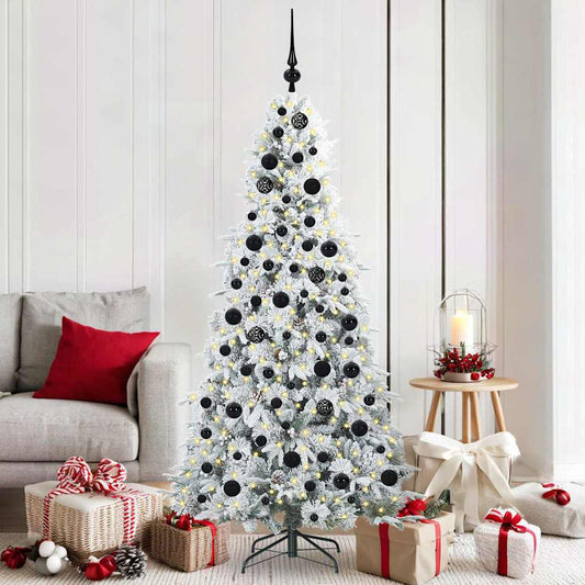 Kunstmatige Inklapbare Kerstboom Wit 180 cm PE en PVC