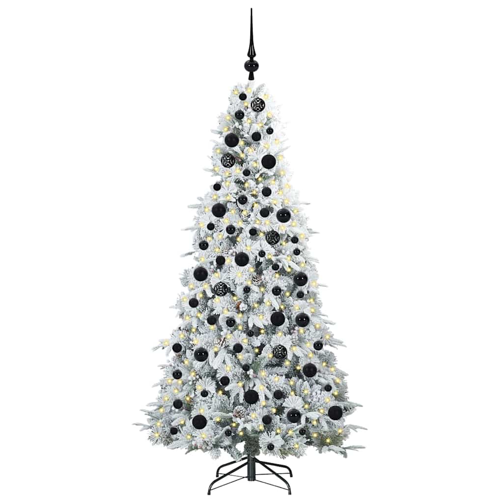 Kunstmatige Inklapbare Kerstboom Wit 180 cm PE en PVC
