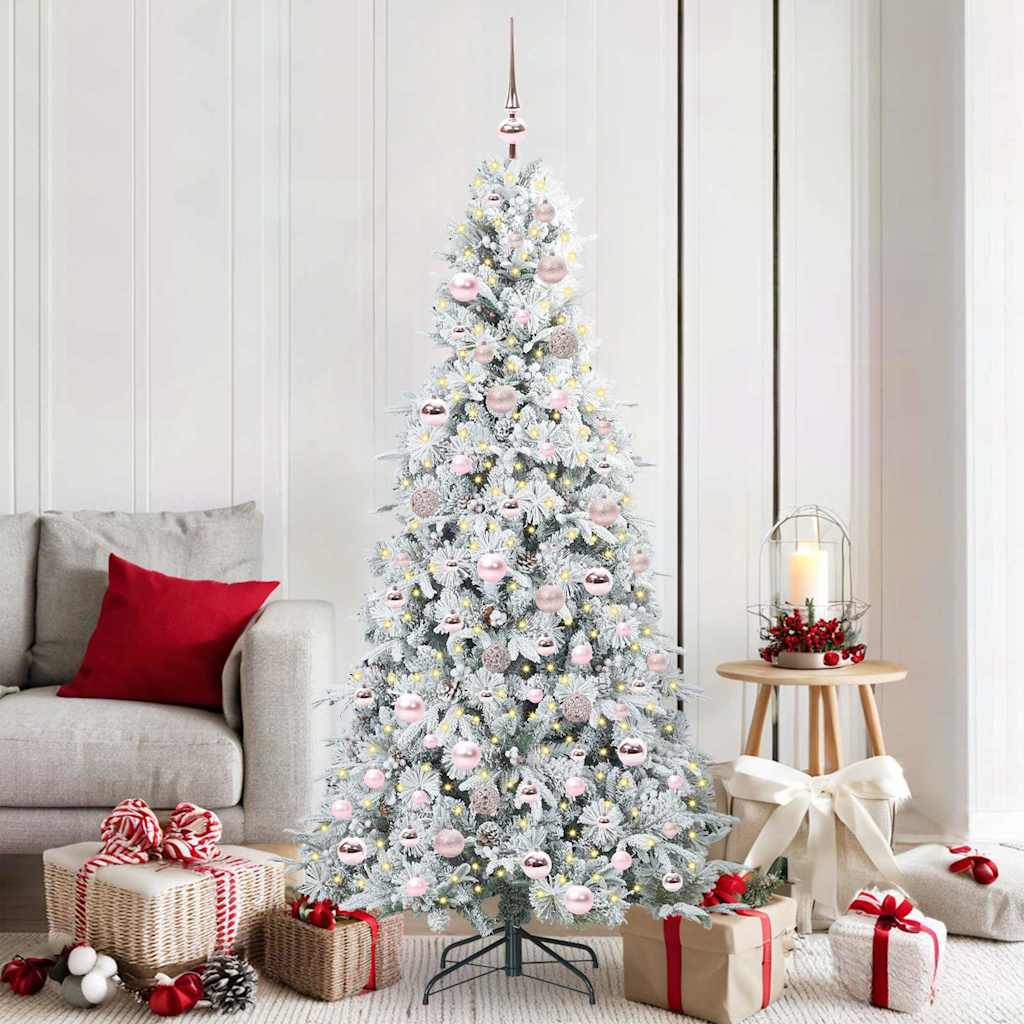 Kunstmatige Inklapbare Kerstboom Wit 180 cm PE en PVC