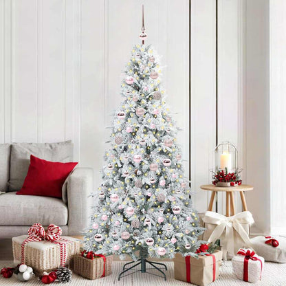 Kunstmatige Inklapbare Kerstboom Wit 180 cm PE en PVC