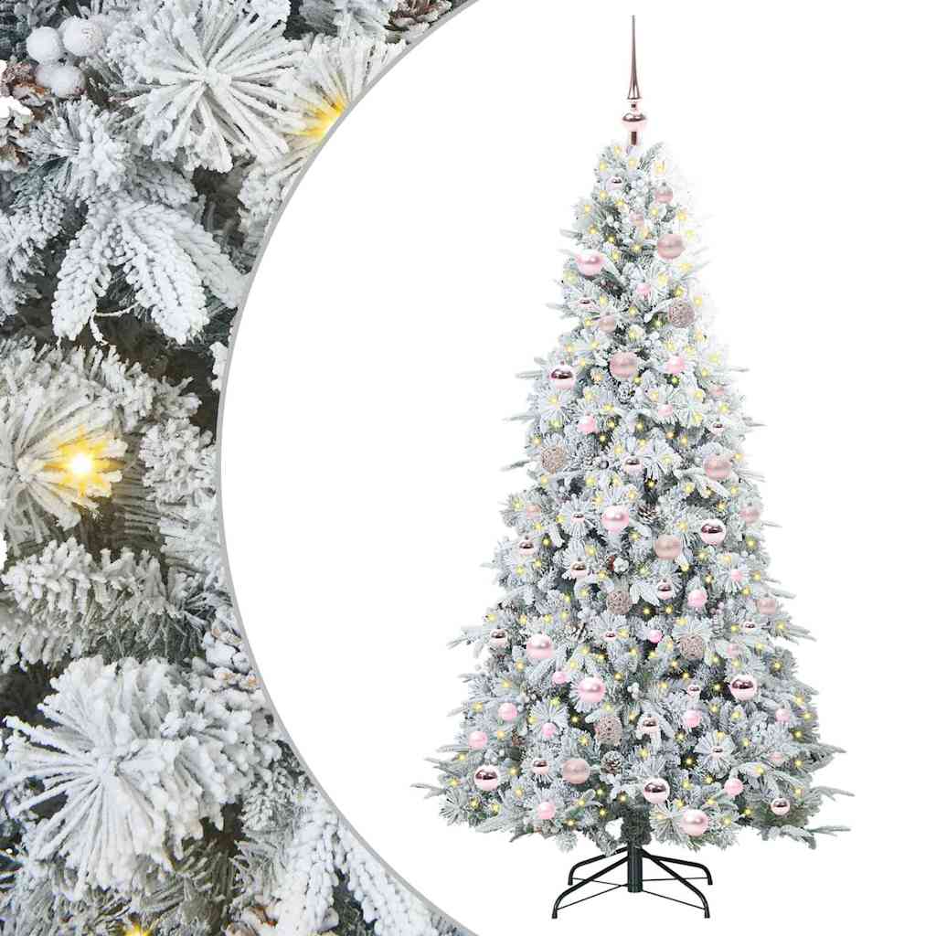 Kunstmatige Inklapbare Kerstboom Wit 180 cm PE en PVC