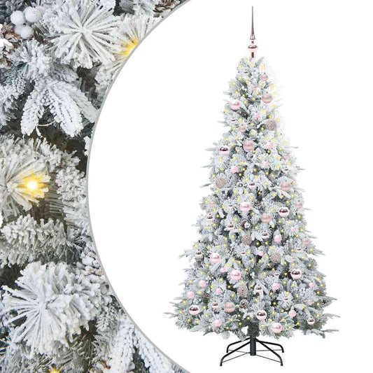 Kunstmatige Inklapbare Kerstboom Wit 180 cm PE en PVC