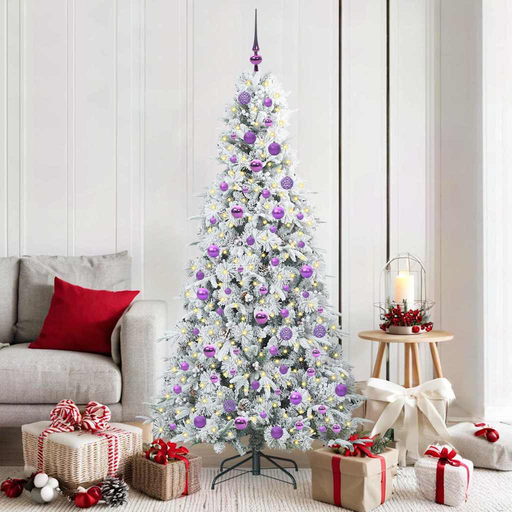 Kunstmatige Inklapbare Kerstboom Wit 180 cm PE en PVC