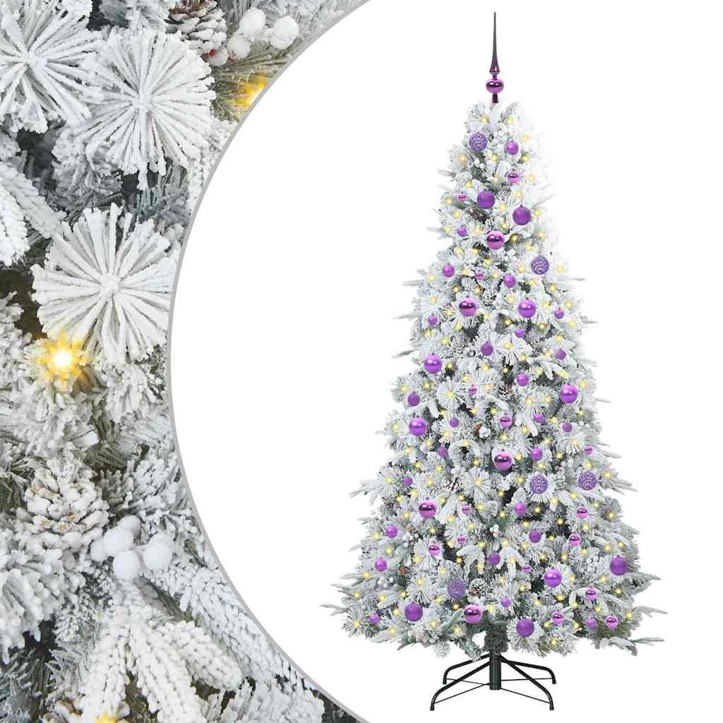 Kunstmatige Inklapbare Kerstboom Wit 180 cm PE en PVC