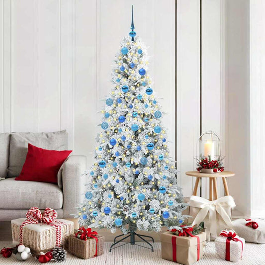 Kunstmatige Inklapbare Kerstboom Wit 180 cm PE en PVC