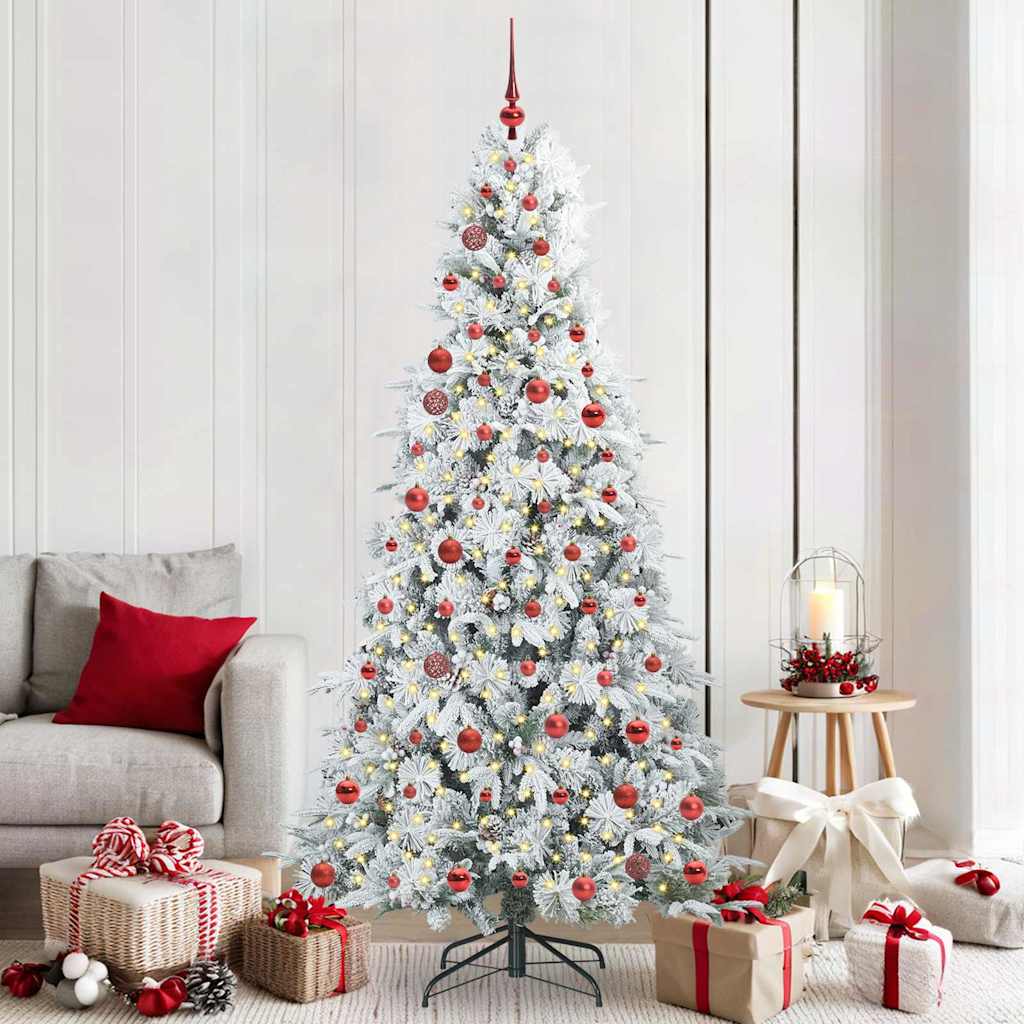 Kunstmatige Inklapbare Kerstboom Wit 210 cm PE en PVC