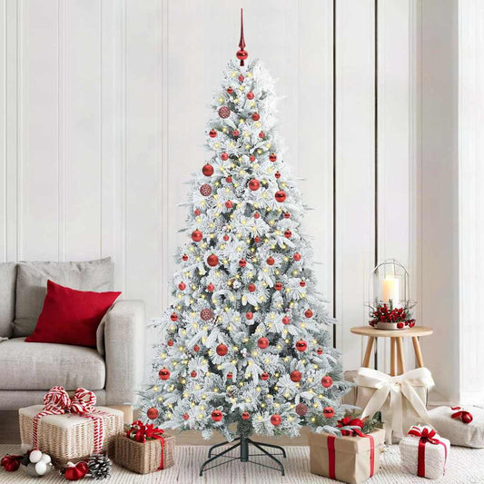 Kunstmatige Inklapbare Kerstboom Wit 210 cm PE en PVC