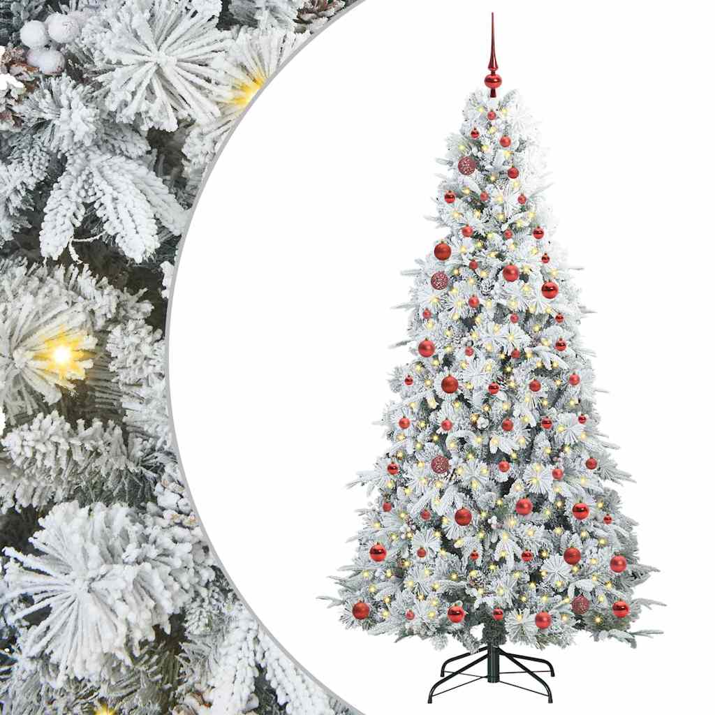 Kunstmatige Inklapbare Kerstboom Wit 210 cm PE en PVC