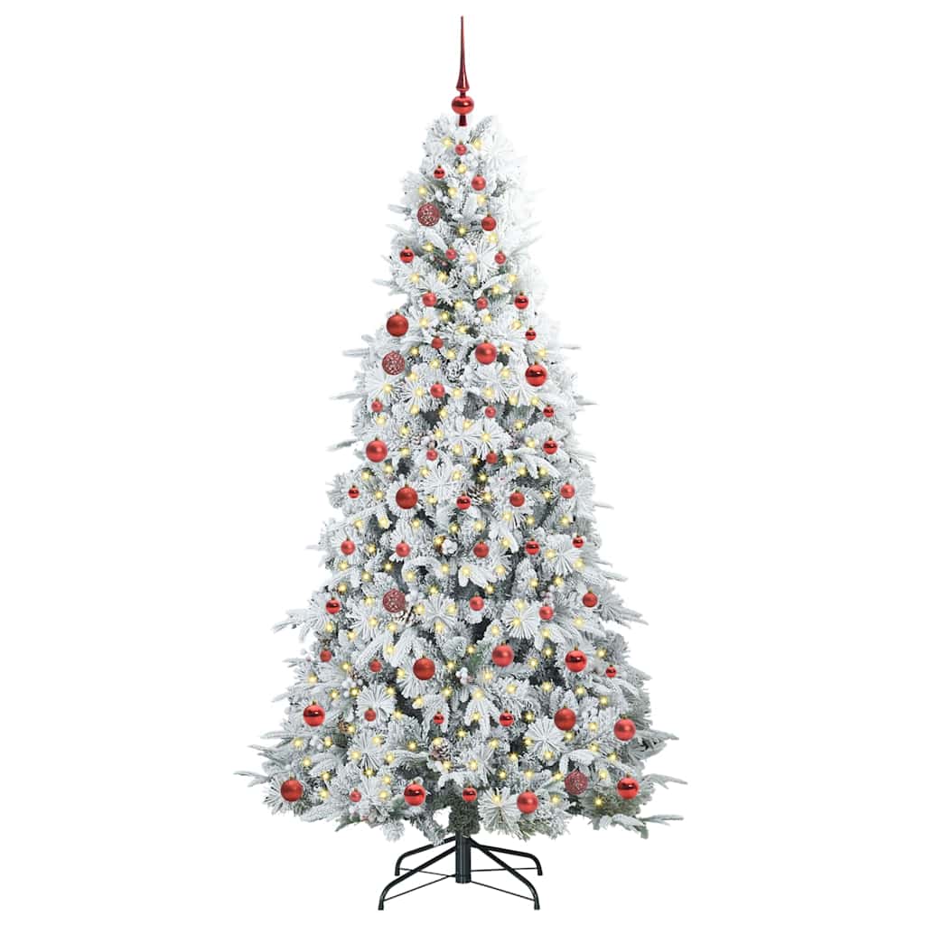 Kunstmatige Inklapbare Kerstboom Wit 210 cm PE en PVC