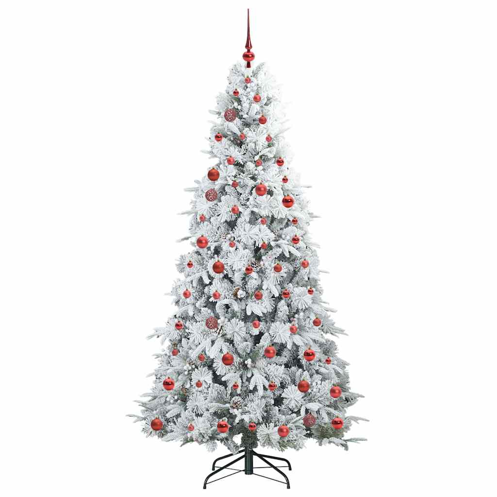 Kunstmatige Inklapbare Kerstboom Wit 210 cm PE en PVC