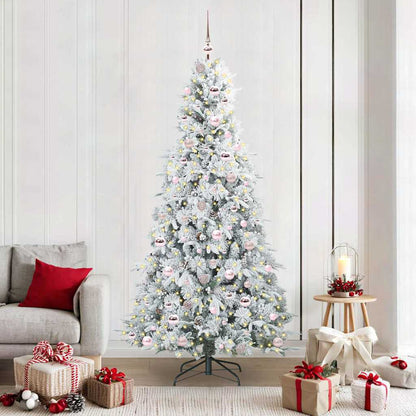 Kunstmatige Inklapbare Kerstboom Wit 210 cm PE en PVC
