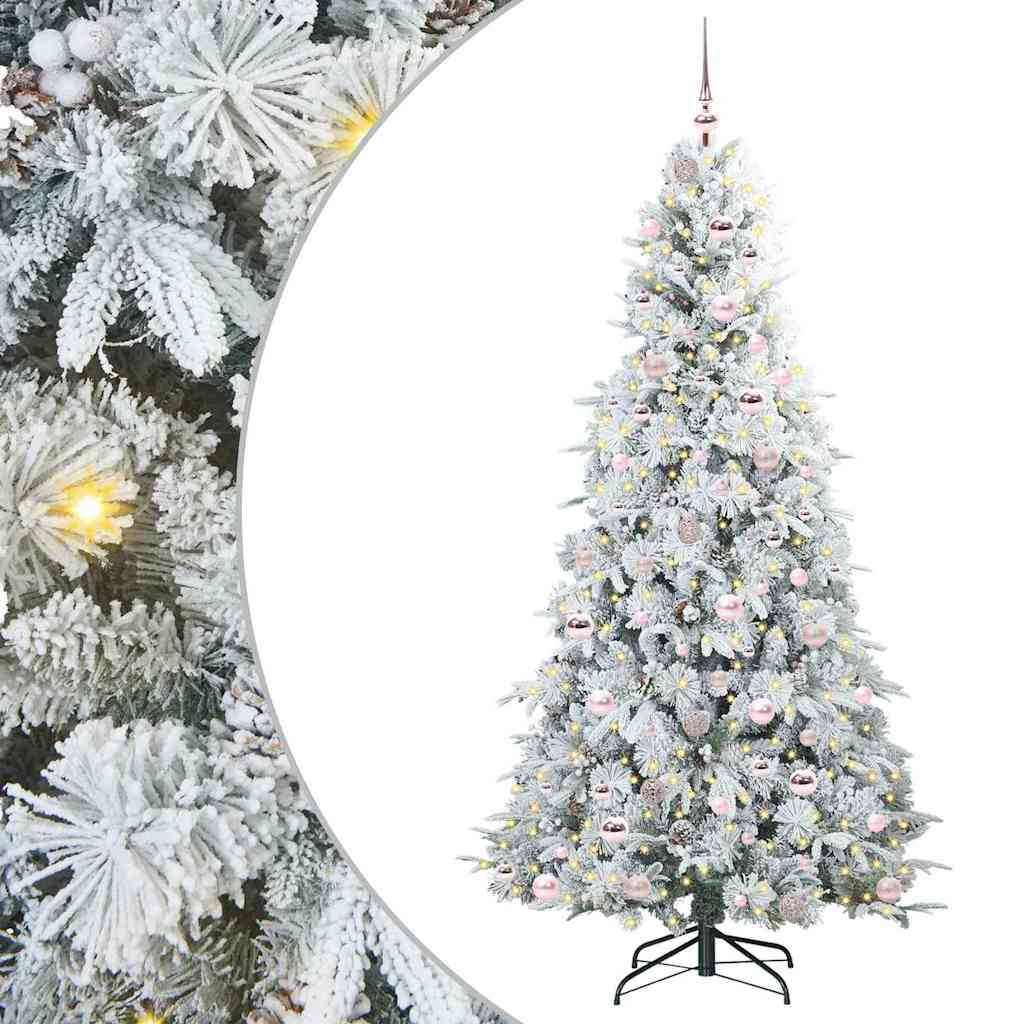 Kunstmatige Inklapbare Kerstboom Wit 210 cm PE en PVC